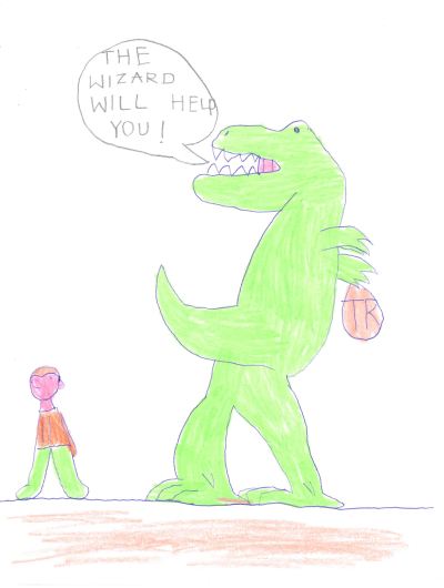 The Mystical Wood - Ben's Drawing of the Trex